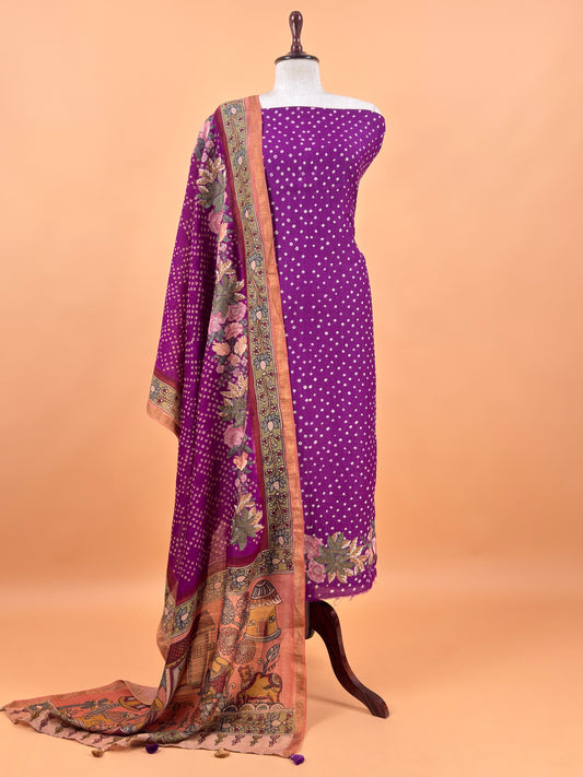 Buy party wear tussar silk suit for women

