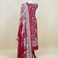 Red Maheshwari Silk Suit With Dupatta
