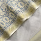 White Smock Chanderi Dupatta Suit In Applique Work