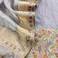 Lilac Unstitched Tissue Silk Suit With Dupatta