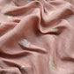 Peach Bloom Handloom Linen Silk With Kadwa Weaves