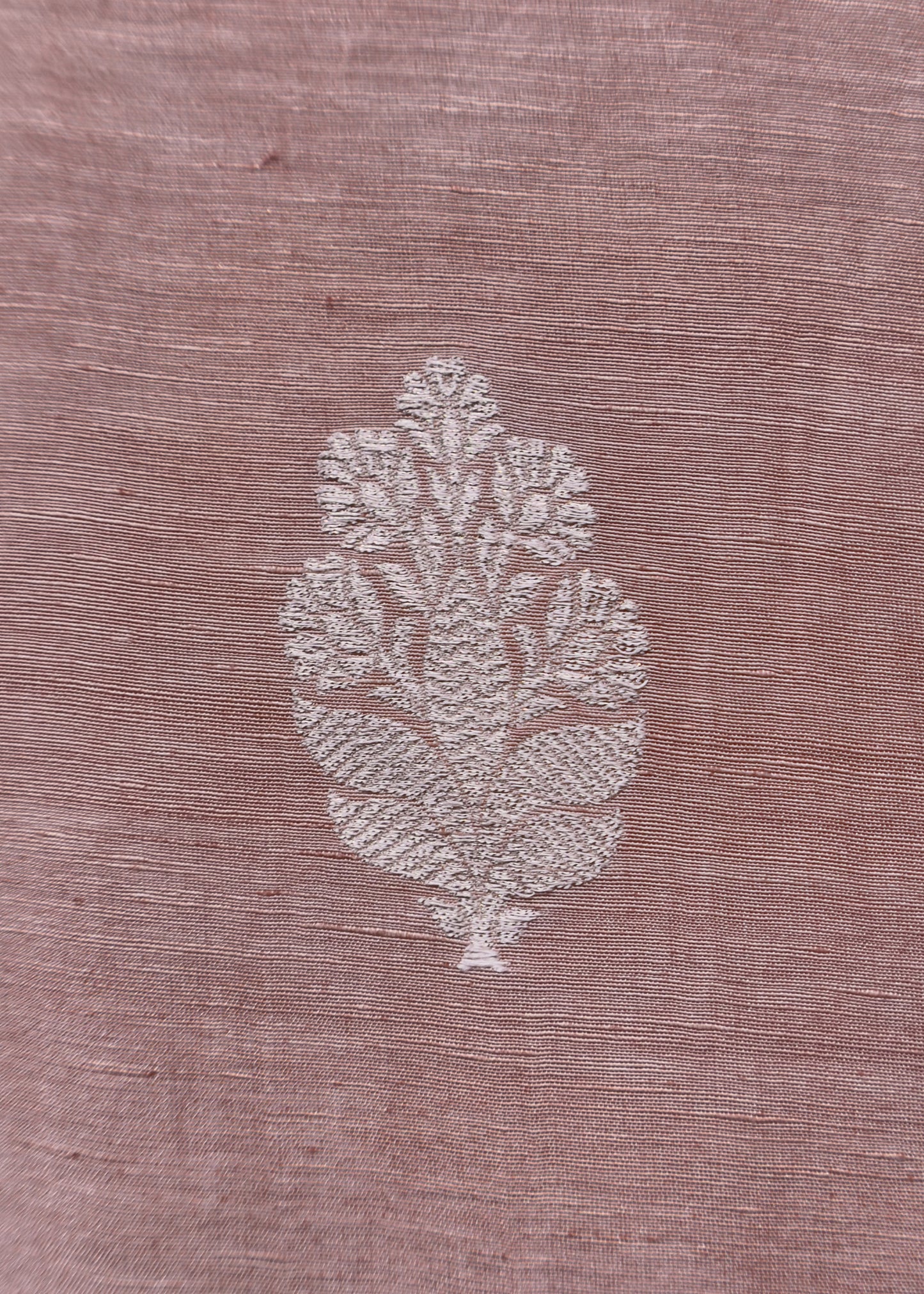 Peach Bloom Handloom Linen Silk With Kadwa Weaves