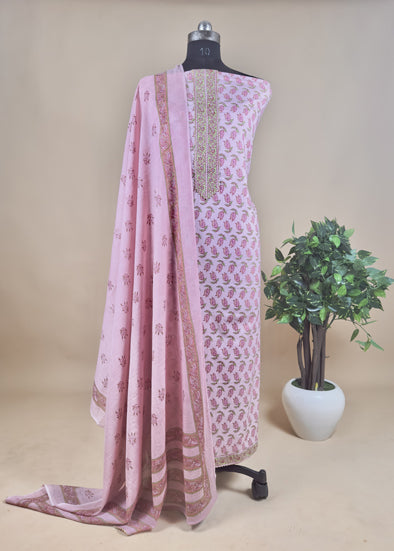 online unstitched cotton suit 