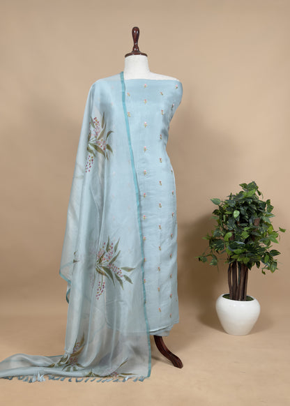 wedding wear organza suit set

