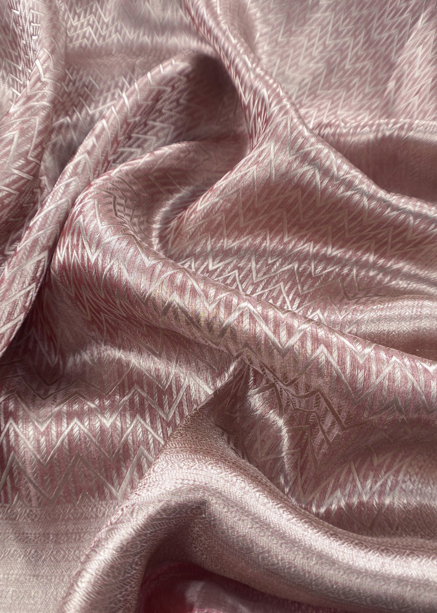 Lustre Red Designer Pure Brocade Tissue Silk Suit fabric