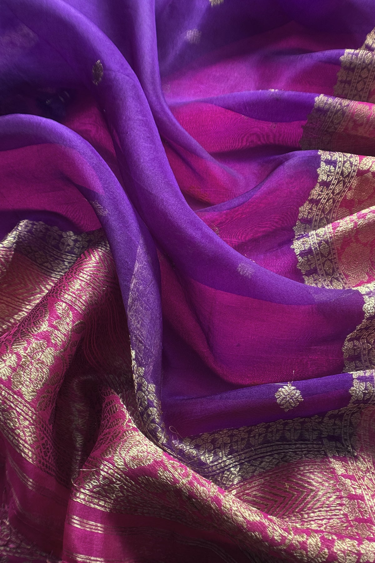 Pink Handloom Raw Silk Kurta And Kora Silk Dupatta With Kadwa Weaving