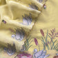 Light Yellow Summer Swans Pure Mul Suit With Embroidery
