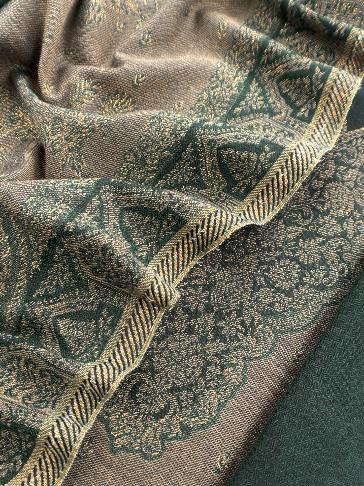 Bottle Green Premium Pashmina Silk Suit With Dupatta