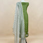 Pear Green Shikagarh Tales Desi Tussar Suit And Tissue Woven Dupatta With Handwork