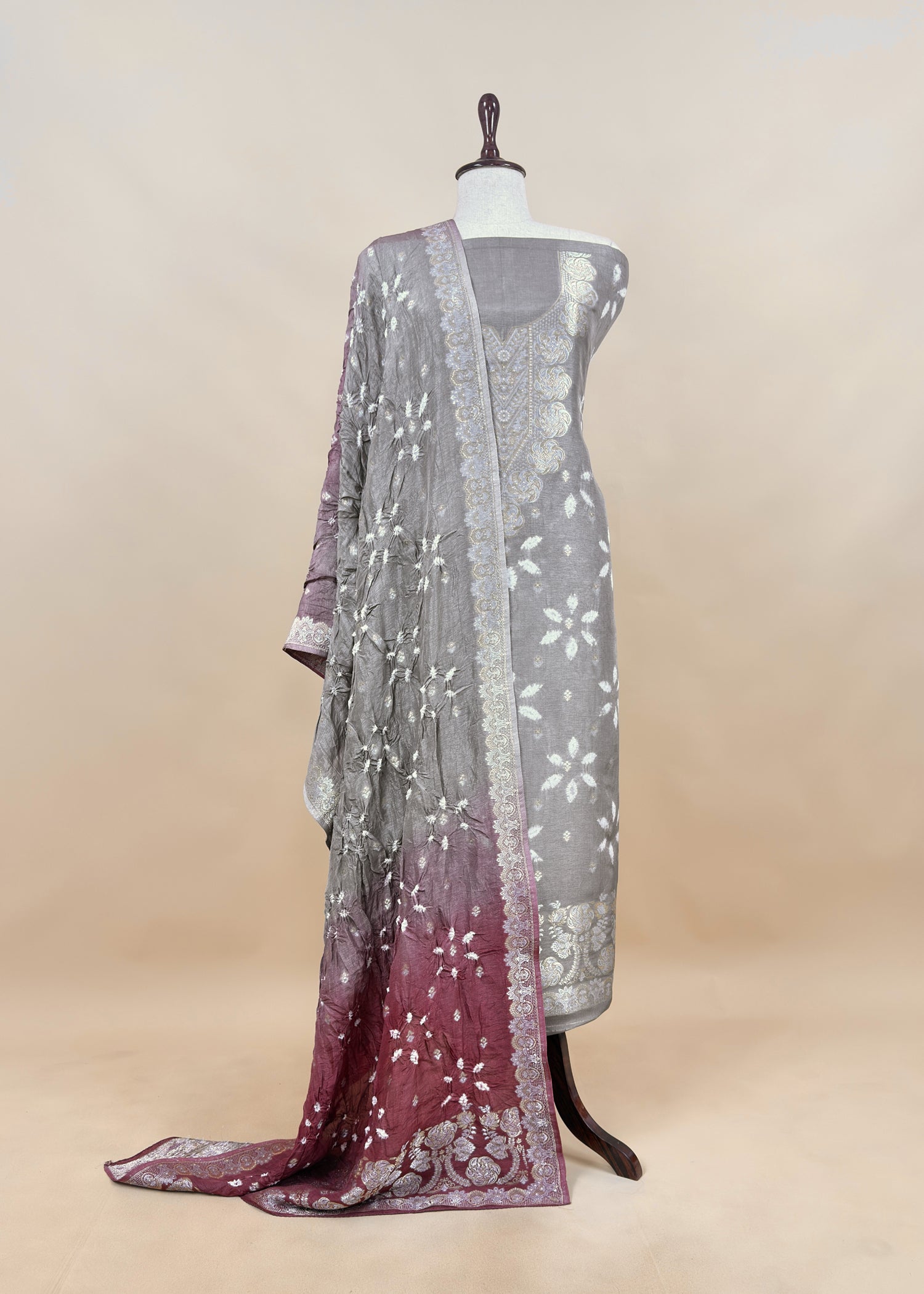 Gajji silk unstitched suit set at the best price