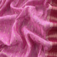 Pink Banarasi Chanderi Suit With Contrast Dupatta