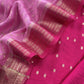 Pink Banarasi Chanderi Suit With Contrast Dupatta