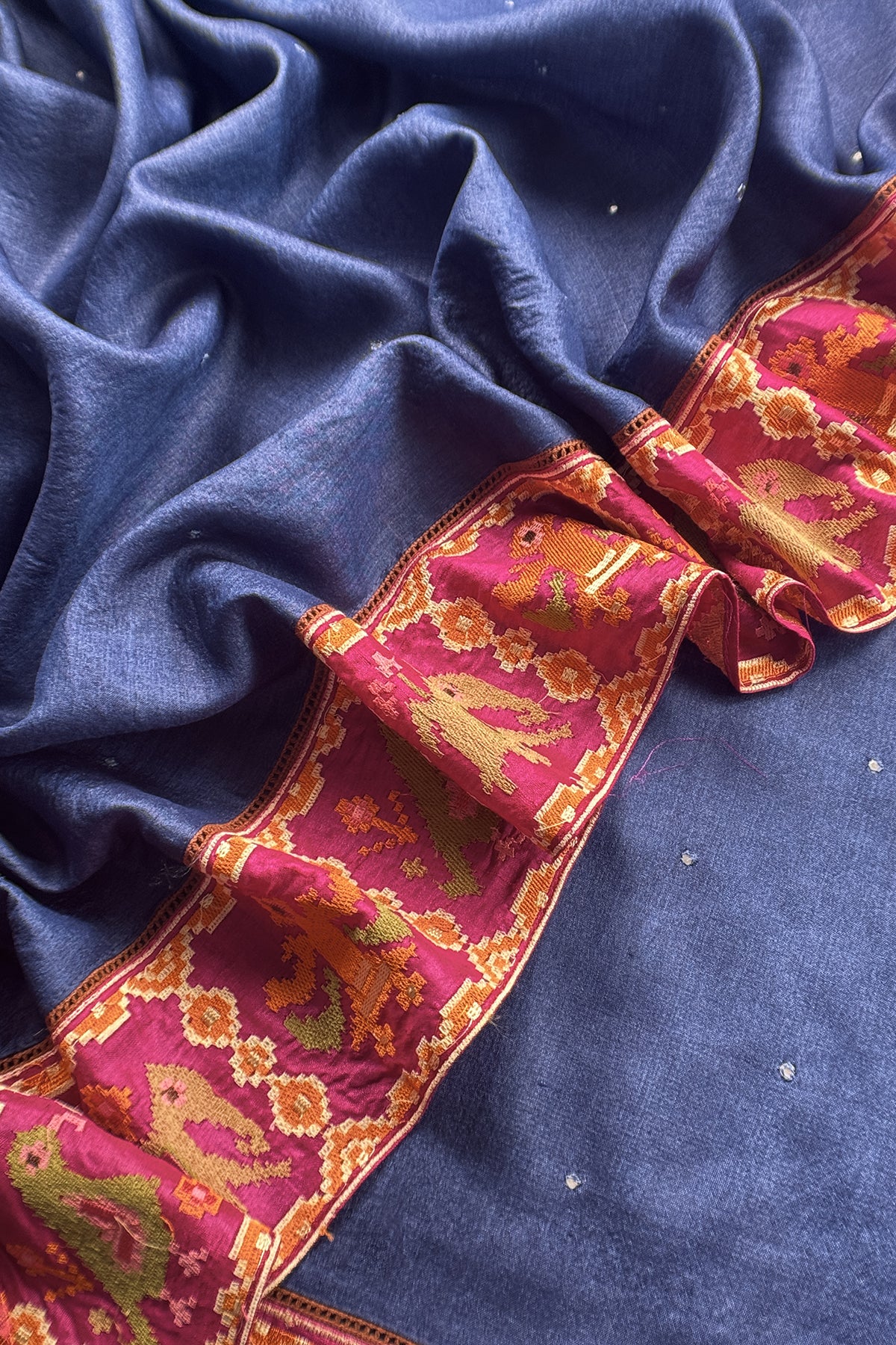 Indian traditional wear unstitched silk fabric