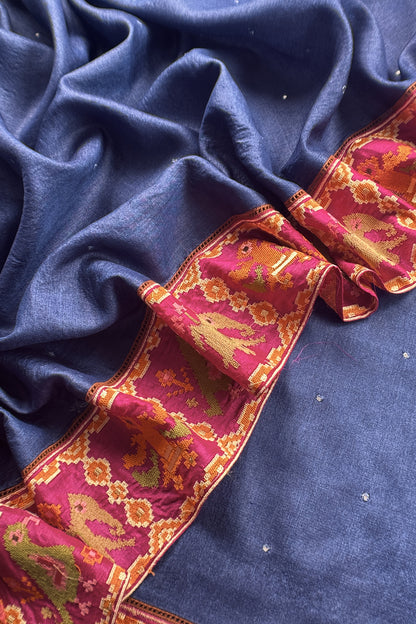 Indian traditional wear unstitched silk fabric