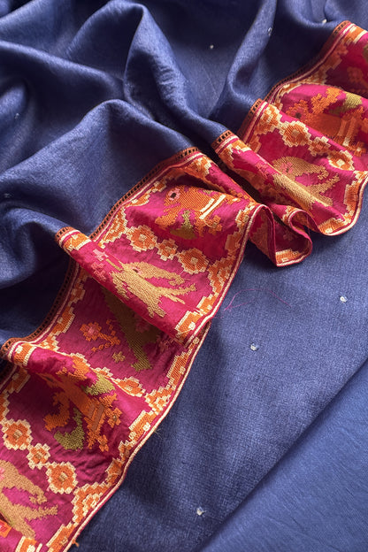Buy party wear tussar silk suit for women