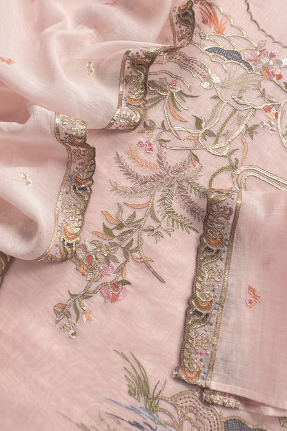 mulmul unstitched suit with dupatta