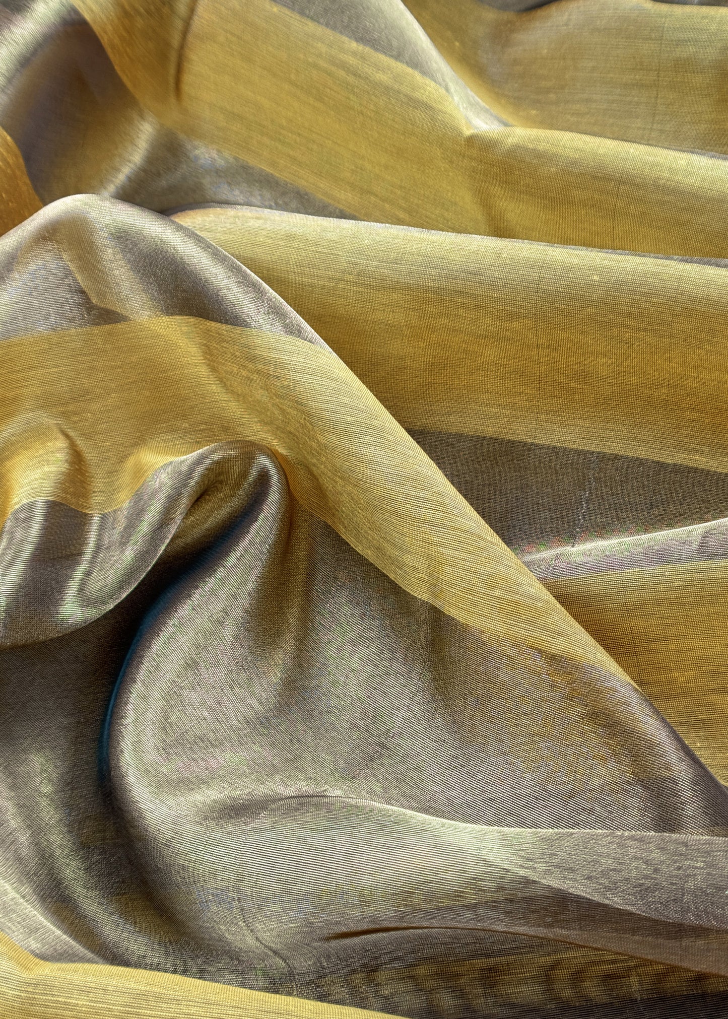 Yellow Banarasi Chanderi Suit With Dupatta