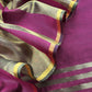 Purple Banarasi Chanderi Suit With Dupatta