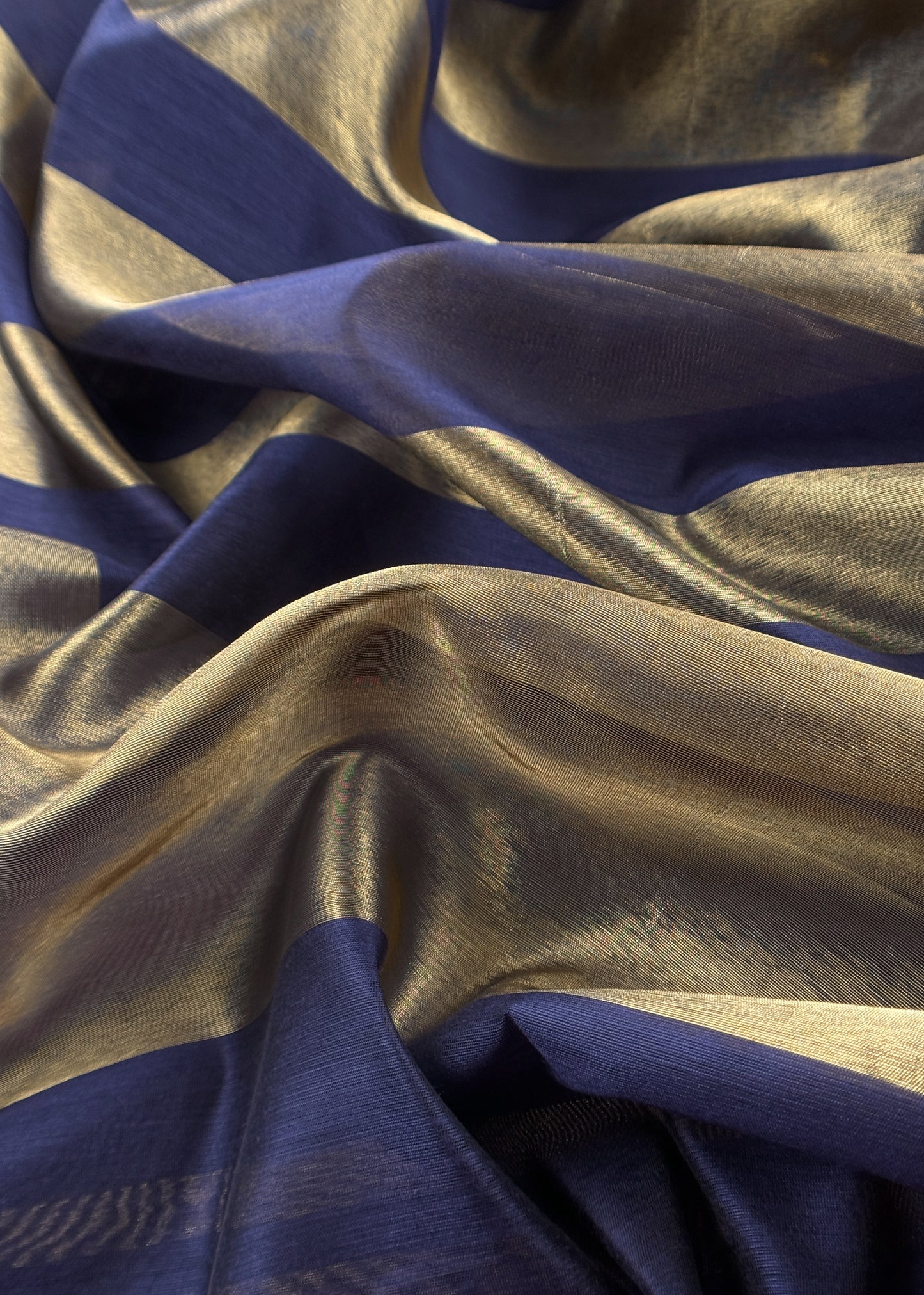 Blue Banarasi Chanderi Suit With Dupatta