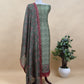 Peanut Brown And Red Ajrakh And Leheriya Handloom Maheshwari Silk Suit Fabric