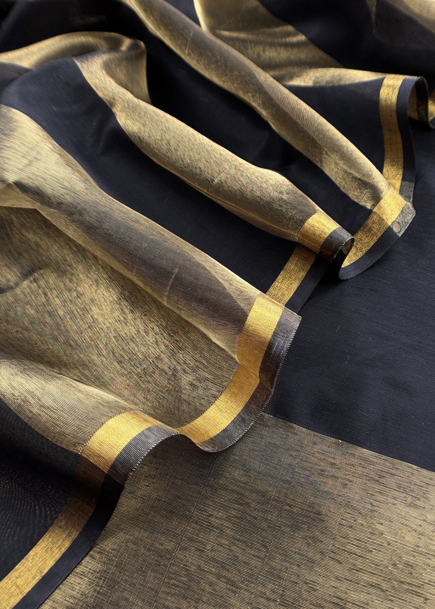 Black Banarasi Chanderi Suit With Dupatta