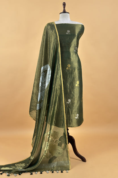 premium tissue silk suit with kadwa weaves

