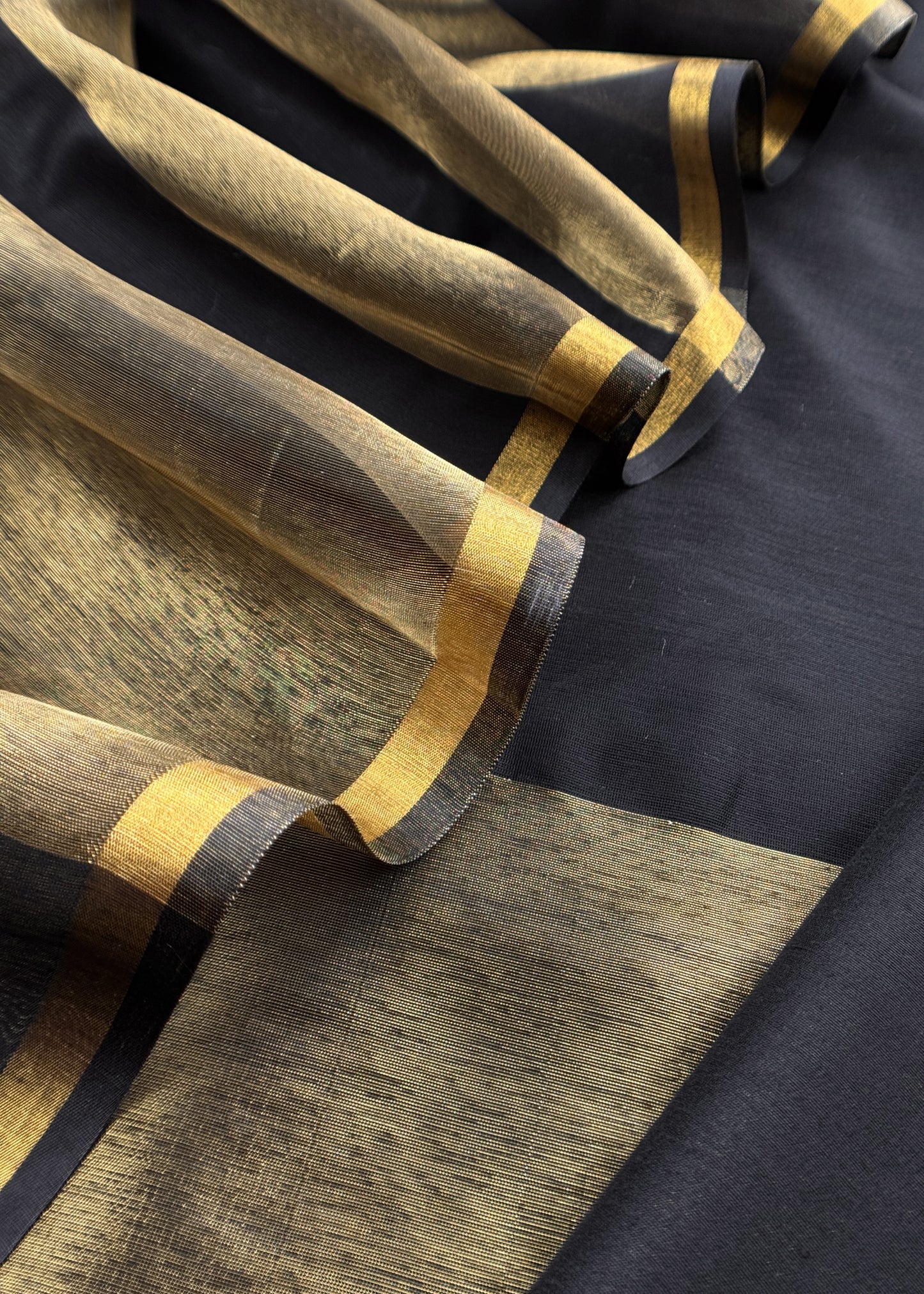 Black Banarasi Chanderi Suit With Dupatta