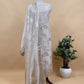 Off White Pure Crushed Tissue Suit With Dupatta