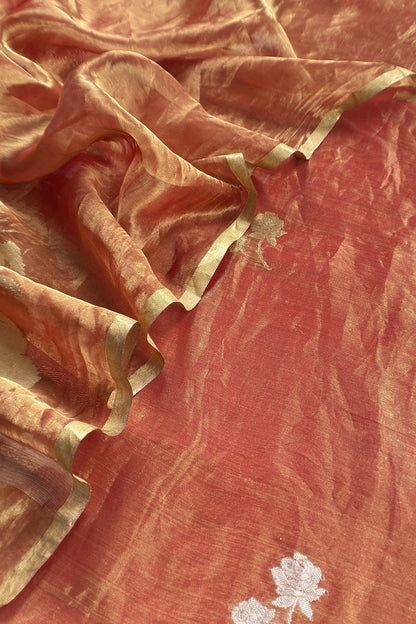 Luxury handloom tissue silk suit with dupatta

