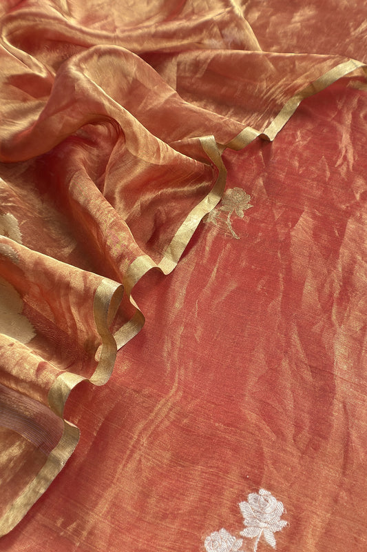 Luxury handloom tissue silk suit with dupatta

