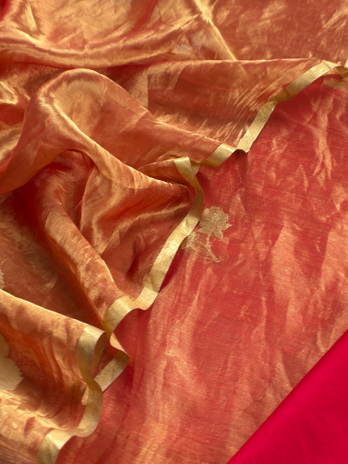 Festive wear tissue silk unstitched suit with dupatta

