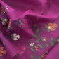 Purple Floral Jamdani Weave Unstitched Chanderi Suit