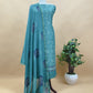 Firozi Pure Maheshwari Silk Suit With Banarasi Bootis