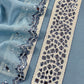 Ice Blue Handloom Mul Unstitched Suit Fabric With Pearls And Mirror Handwork
