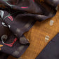 Caramel And Brown Kalamkari Print Pure Maheshwari Silk Suit With Banarasi Phool Bootis