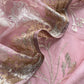 Baby Pink Pure Crushed Tissue Suit With Dupatta
