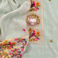 Blue Linen Chanderi Suit With Cow Pichwai Jamdani Weaving