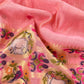 Pink Linen Chanderi Suit With Cow Pichwai Jamdani Weaving