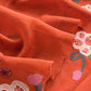 Orange Pure Mulmul Suit Fabric With Appliqué Work