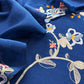 Royal Blue Pure Mulmul Suit Fabric With Appliqué Work