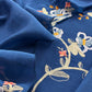 Royal Blue Pure Mulmul Suit Fabric With Appliqué Work