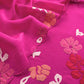 Pink Pure Mulmul Suit Fabric With Appliqué Work