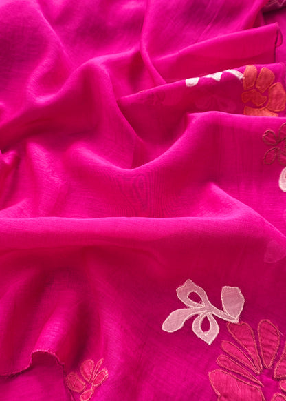 Premium quality mulmul unstitched suit with dupatta