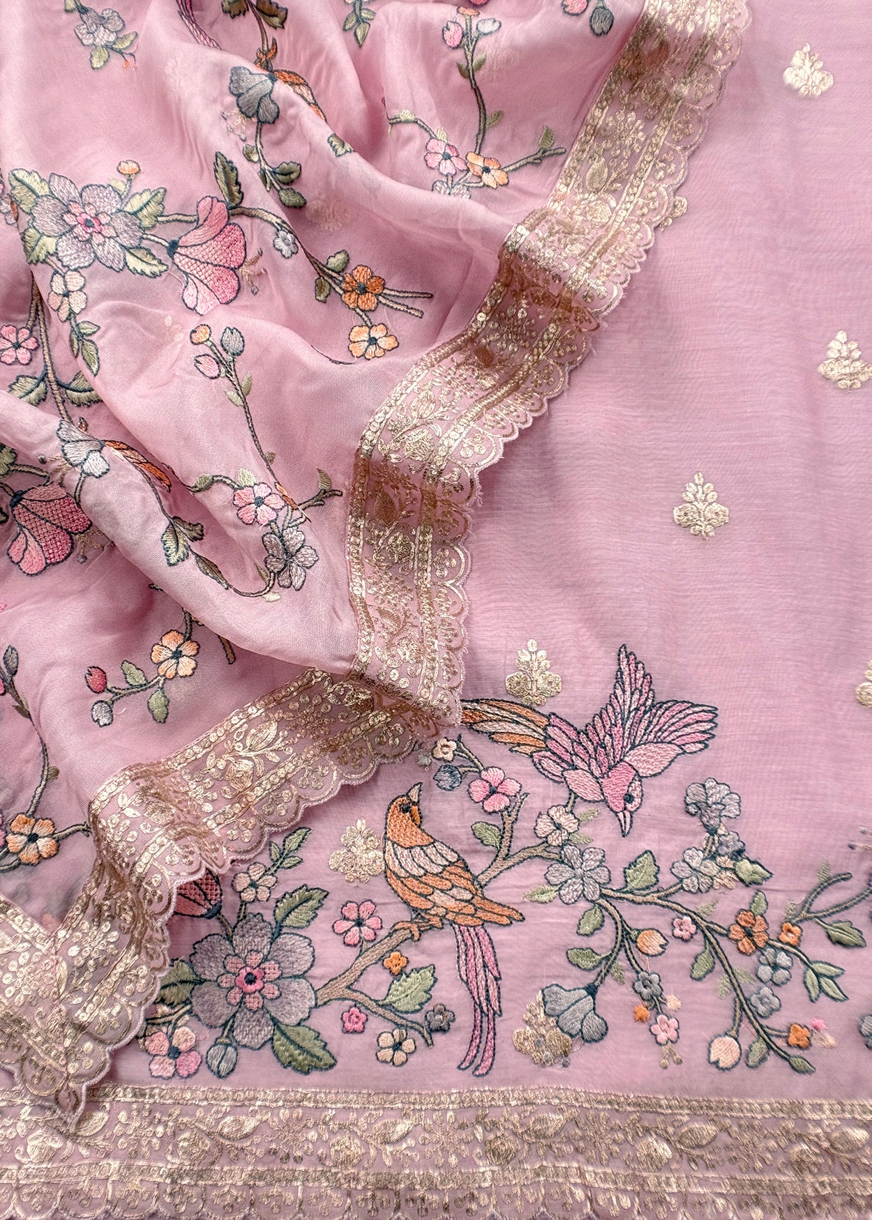 Handloom mulmul unstitched suit fabric

