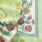 Green Linen Chanderi Suit With Jamdani Weaving