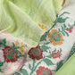 Green Linen Chanderi Suit With Jamdani Weaving