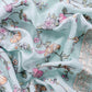 Sky Blue Handloom Mulmul With Pitta Work With Chidiya Thread Embroidery