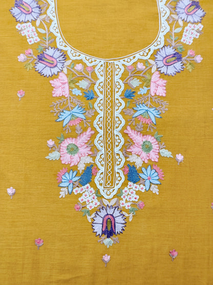 mulmul unstitched suit with dupatta

