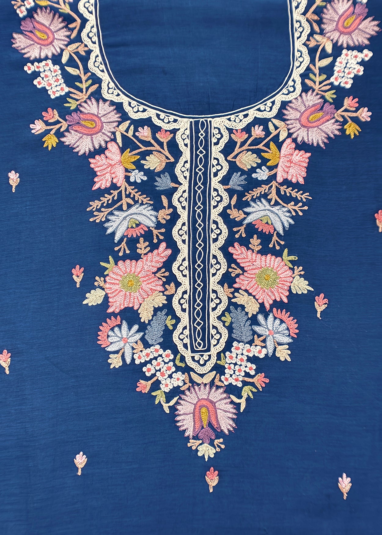 mulmul unstitched suit with dupatta

