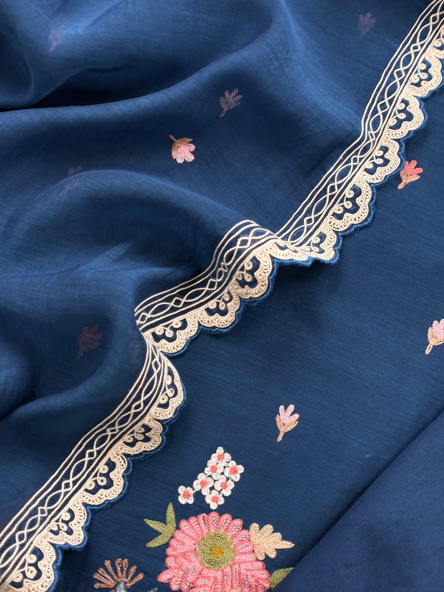 Pure Mulmul Suit With Dupatta